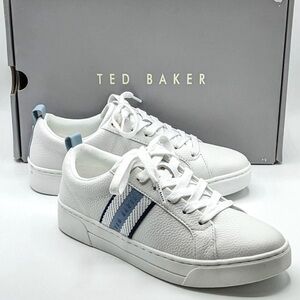 Ted Baker “Bailey Icon” Women’s Classic Leather Tennis Shoe (Blue-Multi) - NEW